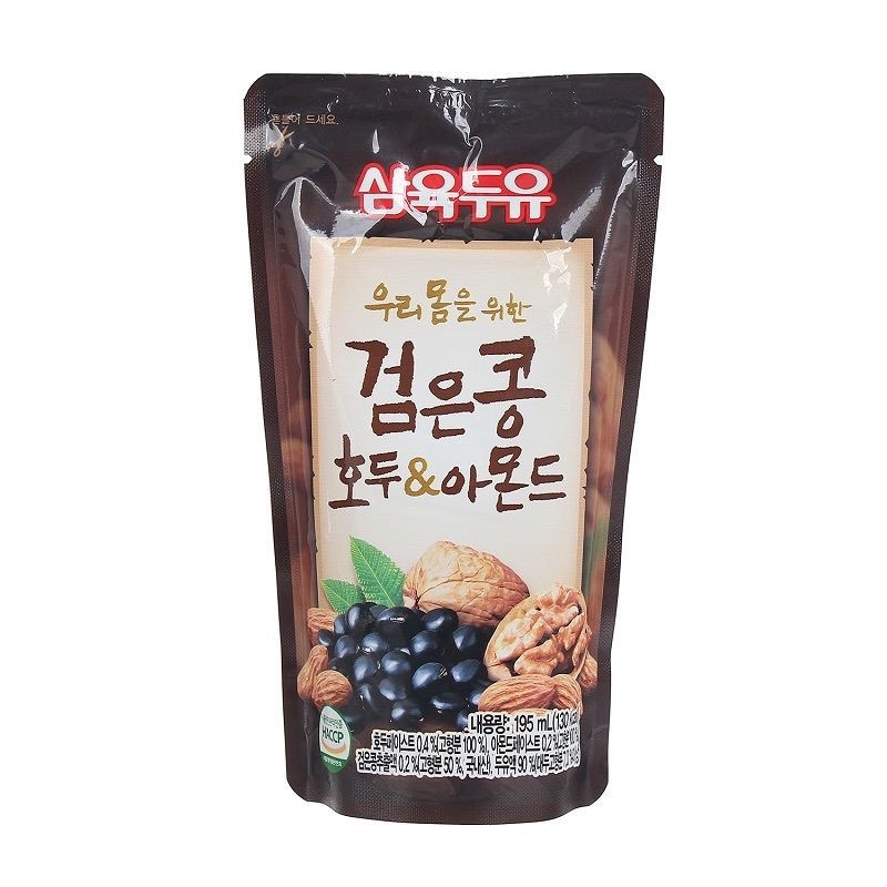 Sữa Đậu Đen Óc Chó Hạnh Nhân Hàn Quốc Túi 195ml