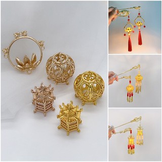 Phiến đúc hình lồng đèn lục lăng lồng đèn hoa sen nguyên liệu làm trâm phát sáng làm trang sức cổ trang có màu KC