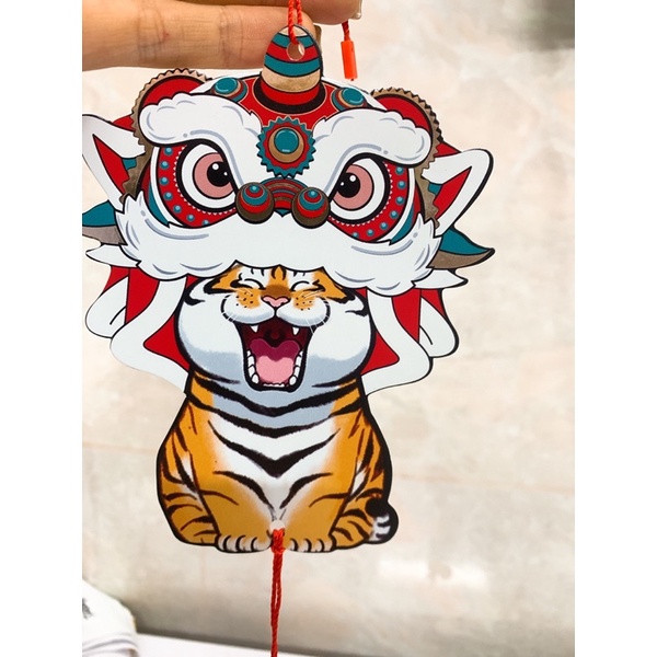 Tag treo trang trí bình đông đào năm mới-trang trí bình hoa