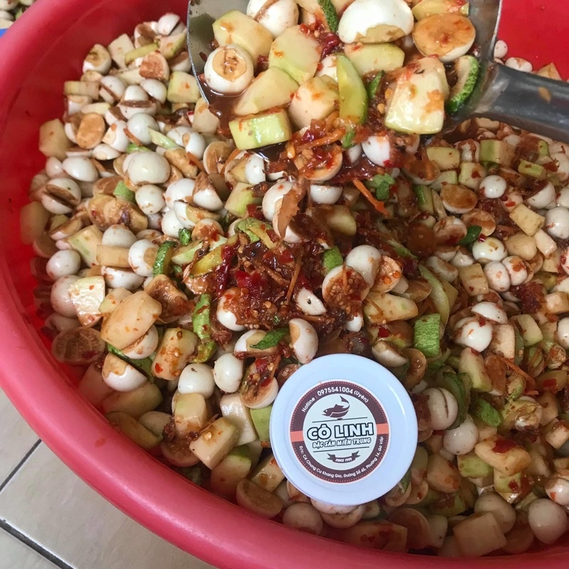 Mắm dưa cà trộn hũ nửa ký