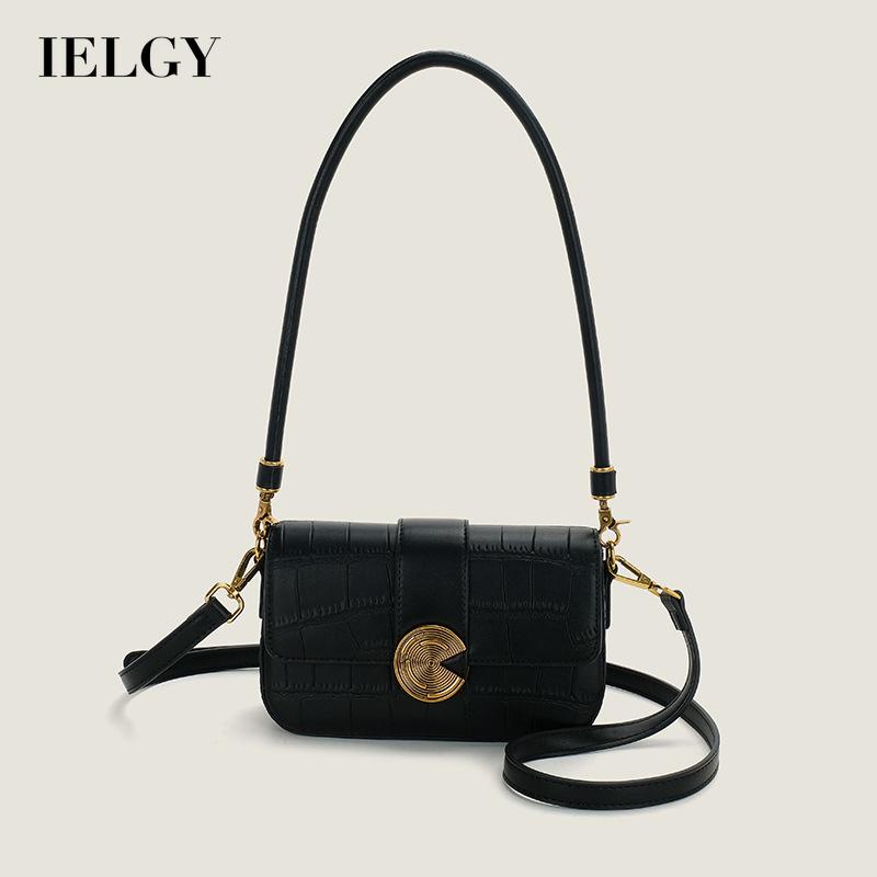 IELGY Túi Đeo Chéo Hình Vuông Nhỏ Vân Da Cá Sấu Phong Cách retro Cho Nữ