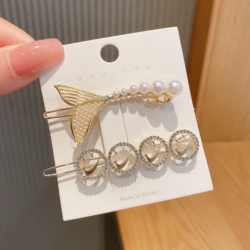 Kẹp Tóc Đính Đá Thiết Kế Đơn Giản Thời Trang Mới