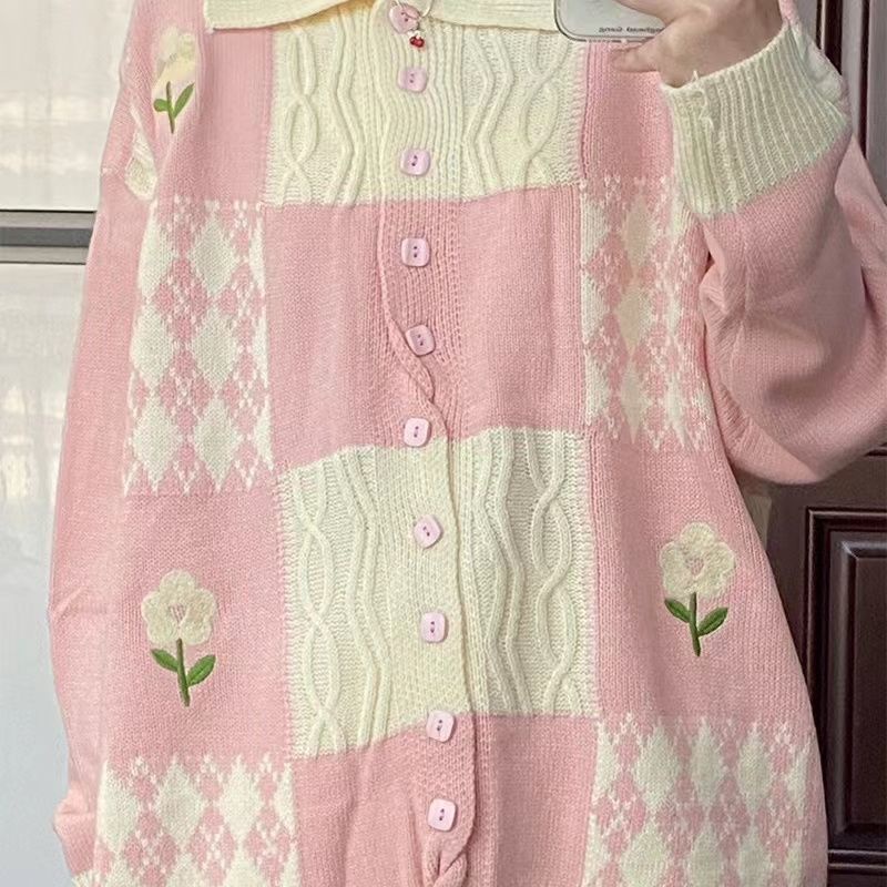 Áo Khoác cardigan Dệt Kim Dáng Rộng Mềm Mại Thời Trang Xuân Thu Phong Cách Hàn Quốc Cho Nữ 6GDE