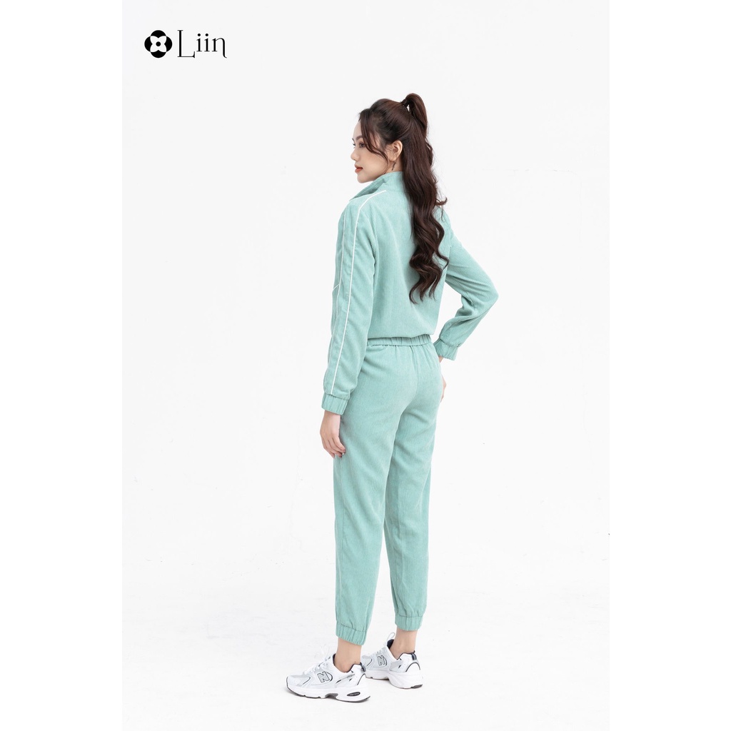 Set thể thao chất liệu nhung tăm màu xanh mint Liin Clothing ST0026