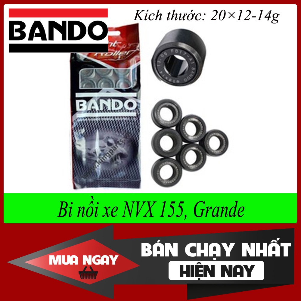 Bi nồi Bando dành cho xe NVX 155, Grande (Mã số 20×12-14g)