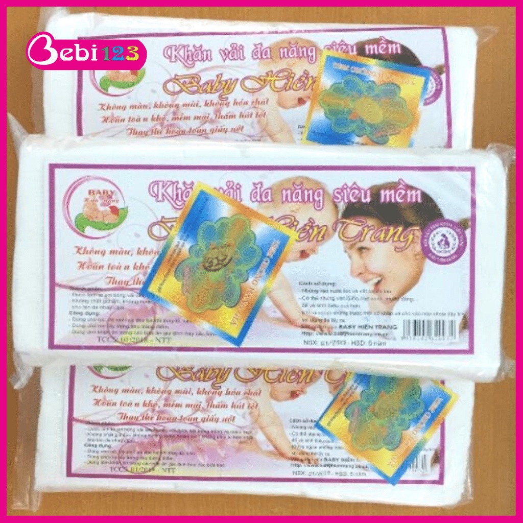 Khăn Vải Khô Đa Năng Hiền Trang 200g an toàn cho làn da của bé