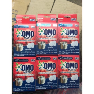 Hộp 4 viên nén vệ sinh lồng máy giặt OMO MATIC 80gr