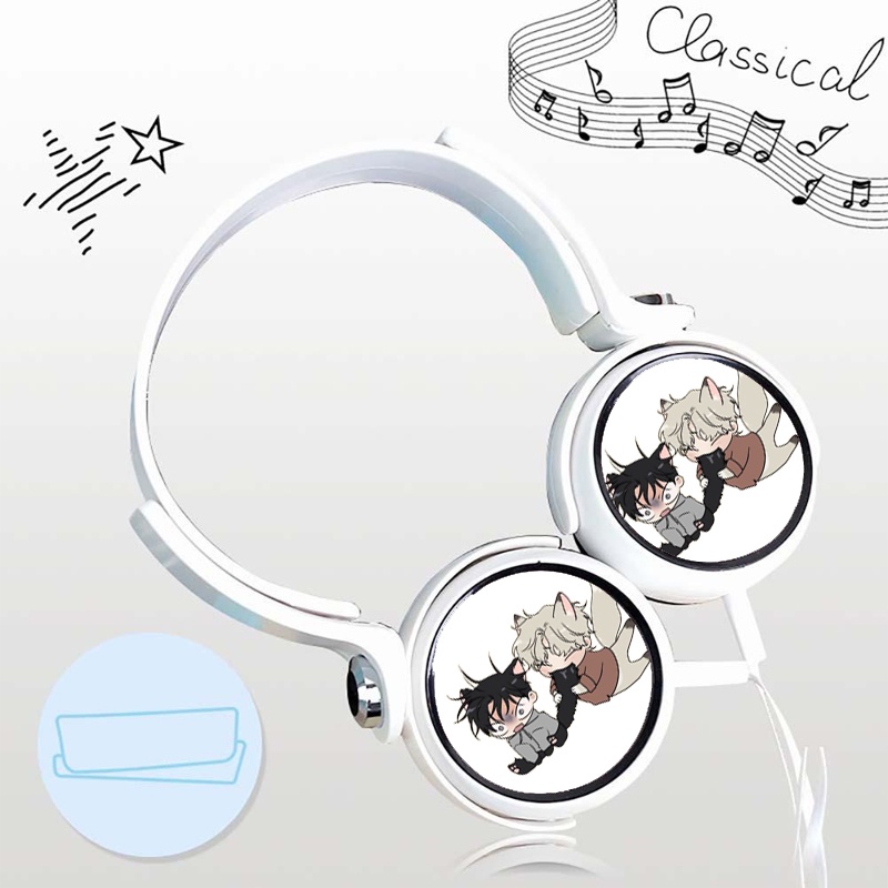 Tai nghe chụp in hình LOW TIDE IN TWILIGHT Đêm bên làn nước boylove manhwa anime chibi cắm dây tiện lợi thời trang