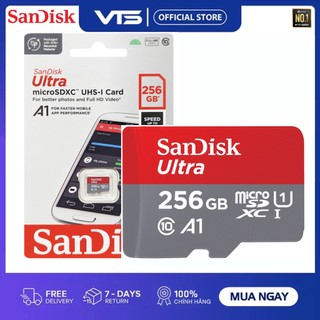 Thẻ nhớ microsdxc sandisk ultra a1 256gb class 10 u1 100mb/s box anh - no adapter - bảo hành 2 năm - vts smarthome