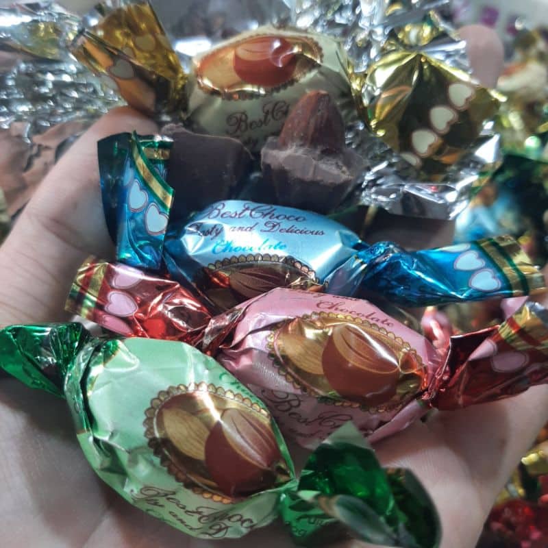 Combo 1000g Kẹo Socola Hạnh Nhân Việt Thái món ăn vặt ngon Siêu nghiền