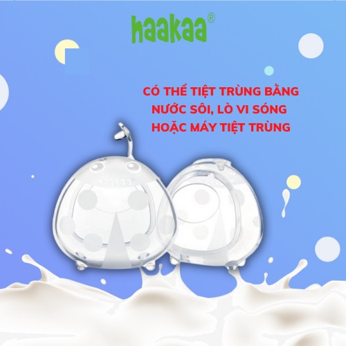 Miếng lót hứng sữa mẹ Haakaa. Chất liệu silicone cao cấp, an toàn. Không chứa BPA, PVC và phthalate