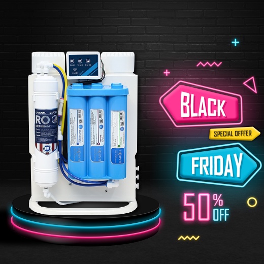 Máy lọc nước thông minh để gầm Karofi KAQU95 10 cấp lọc bảo hành 36 tháng