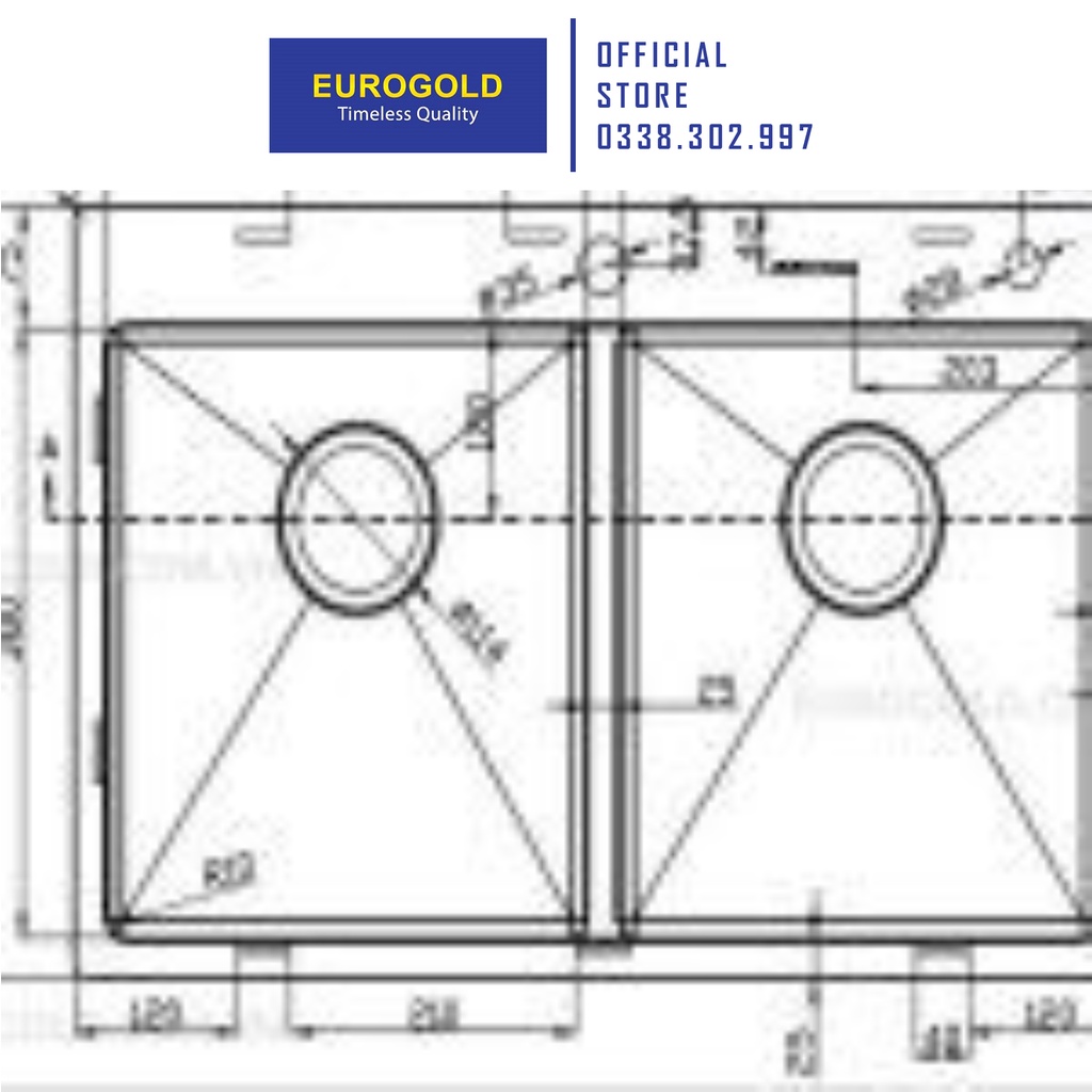 CHẬU RỬA CHÉN EUROGOLD EUS47848