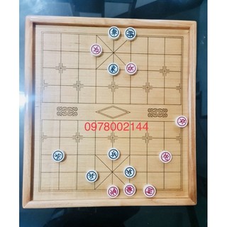 Bàn cờ tướng gỗ vân không gấp siêu rẻ 6ly sơn: 50x55cm