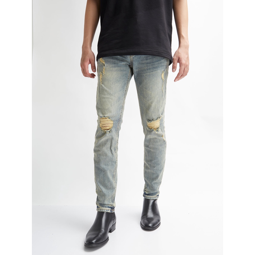 Quần Jeans The Denimaniac dáng ôm sát màu Dust Blue - 819X Slim Fit