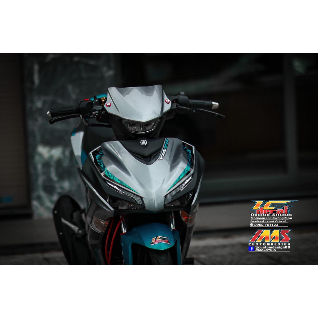 TEM RỜI mẫu Y15ZR cho Exciter 155 xanh ngọc - bạc, tem siêu hot 2023