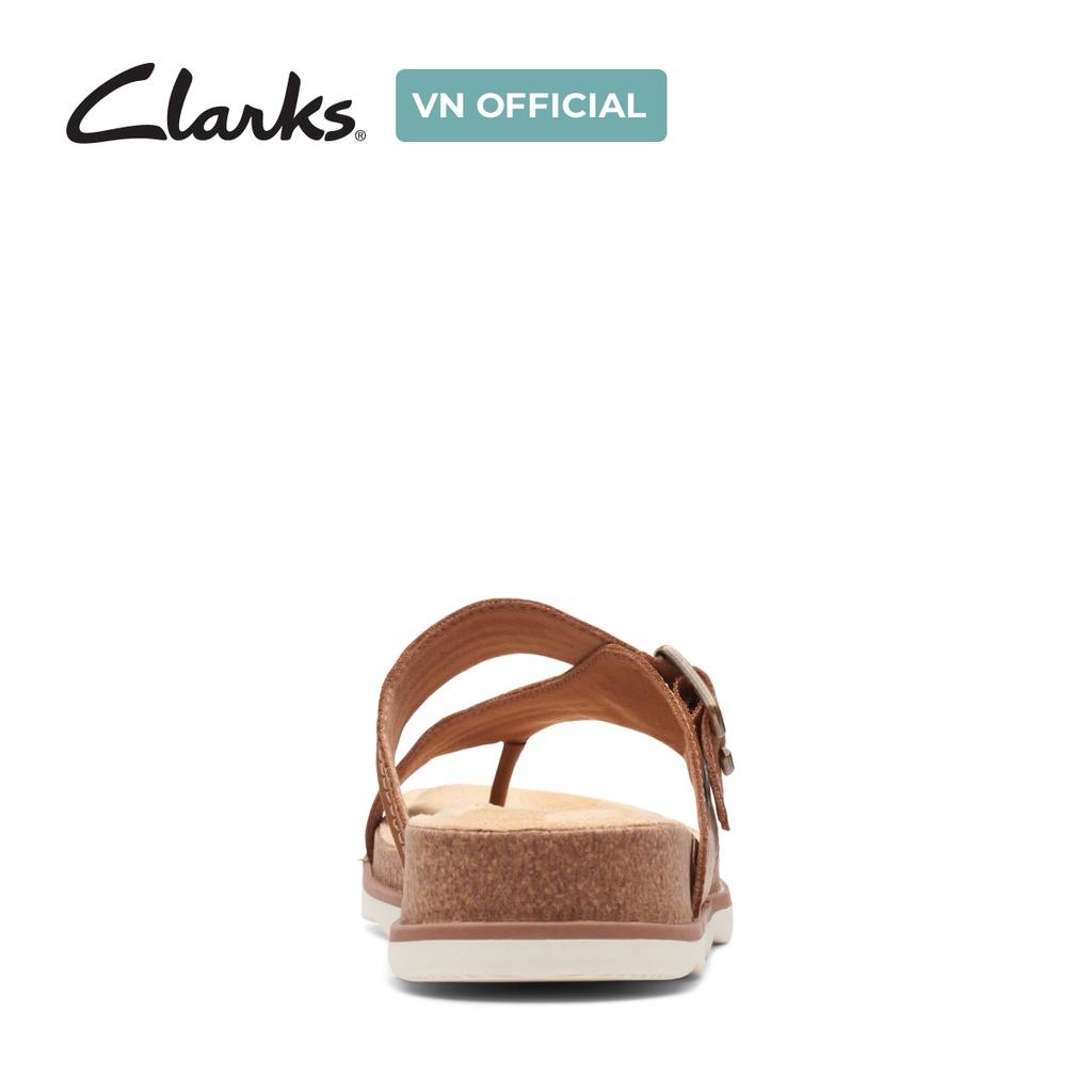 Dép Xỏ Ngón Da Nữ Clarks Brynn Madi màu Light Tan