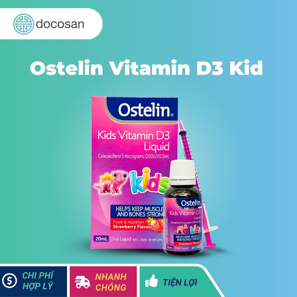 Siro Ostelin Vitamin D3 Kid - Dùng Cho Trẻ Sơ Sinh Trên 6 Tháng Tuổi
