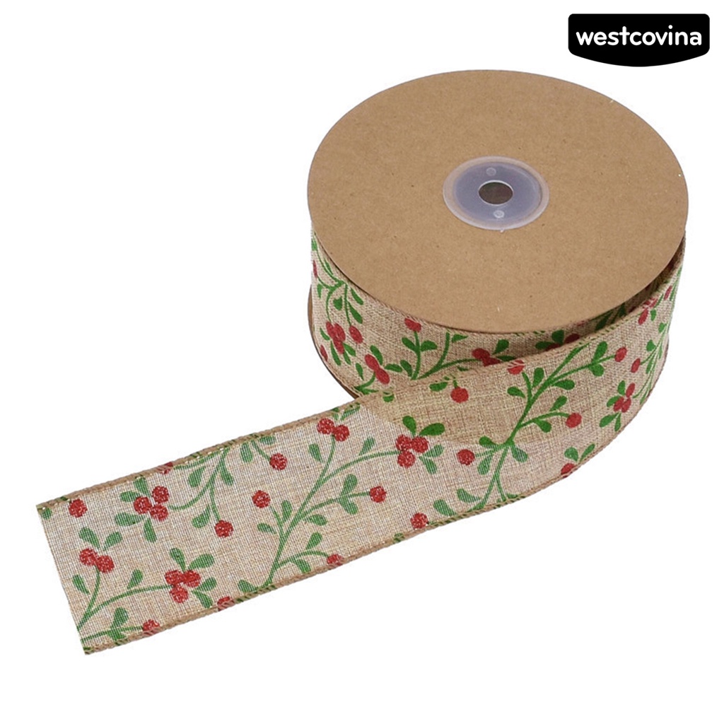 [Hot]☃Cuộn Dây Ruy Băng Dày 5cm In Họa Tiết Giáng Sinh Chống Rách Dùng Làm Quà Tặng DIY