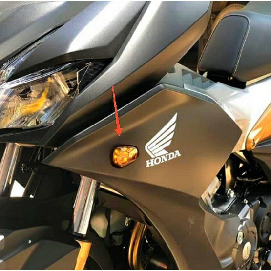 Đèn xi nhan Hidu led con bọ con rùa màu vàng cam cho xe Winner X trước sau exciter 150 Vario MSX CBR moto PKL