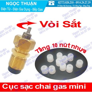 Cục Sạc Chai Gas Du Lịch ( Tặng 10 nút nhựa )