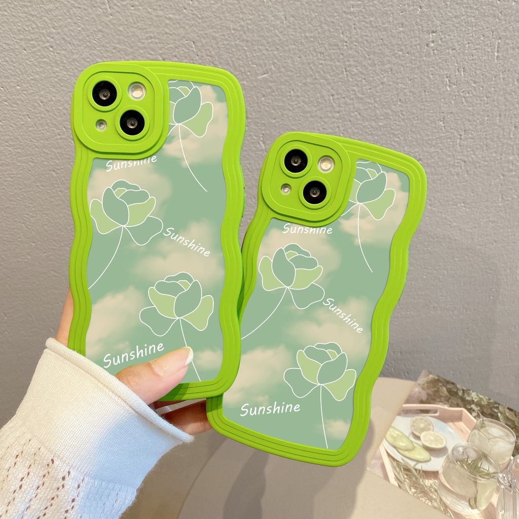 Ốp Điện Thoại In Hoa Chống Rơi Chống Dấu Vân Tay Cho iPhone 11 7 / 8plus 6plus 13Pro 14 XSMax 14plus 12Promax 8 13 12Pro XR X