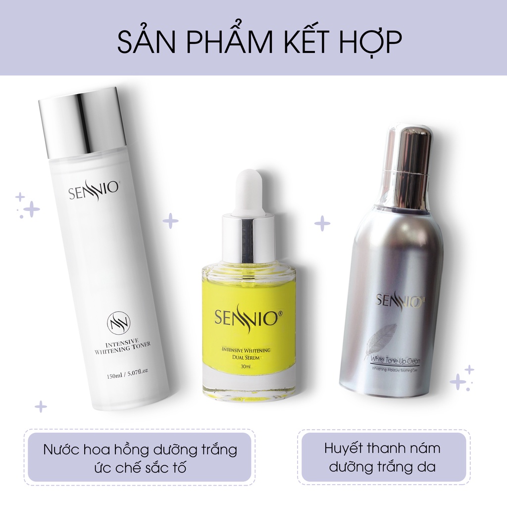 Kem dưỡng ẩm Sennio Whitening Tone Up Cream dưỡng da nám ban ngày dưỡng trắng da chống lão hoá 50ml SNO 807