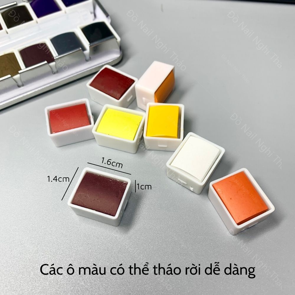 Set màu nước vẽ nail NGHI THẢO 24 màu