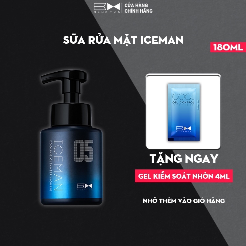 Sữa Rửa Mặt Cho Nam Iceman Tạo Bọt Siêu Nhanh, Giảm Nhờn Ngừa Mụn Hiệu Quả ZL176 - 180ml