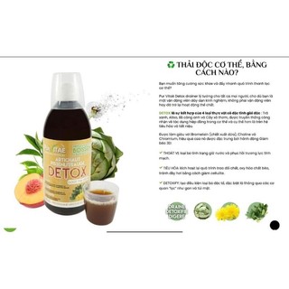 Nước Detox thải độc, giảm mỡ chiết xuất từ tự nhiên Purvitae Pháp