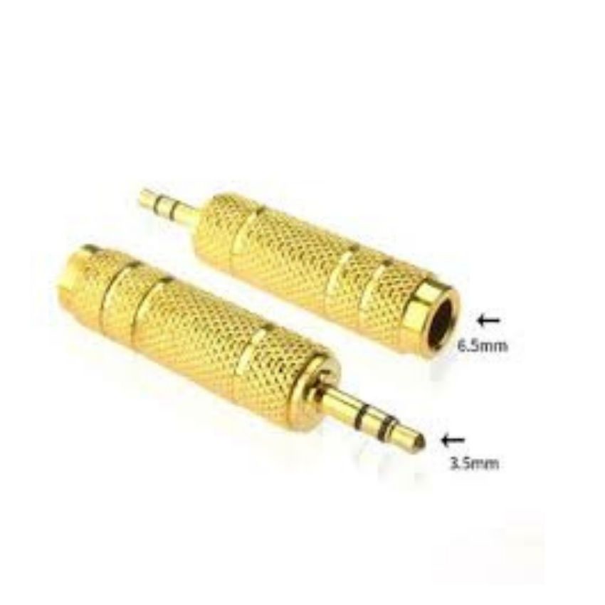 Jack Audio Chuyển đổi rắc loa từ chuẩn 6.5(dùng cho đầu đĩa, amply) sang chuẩn 3.5 (dùng cho máy tính)