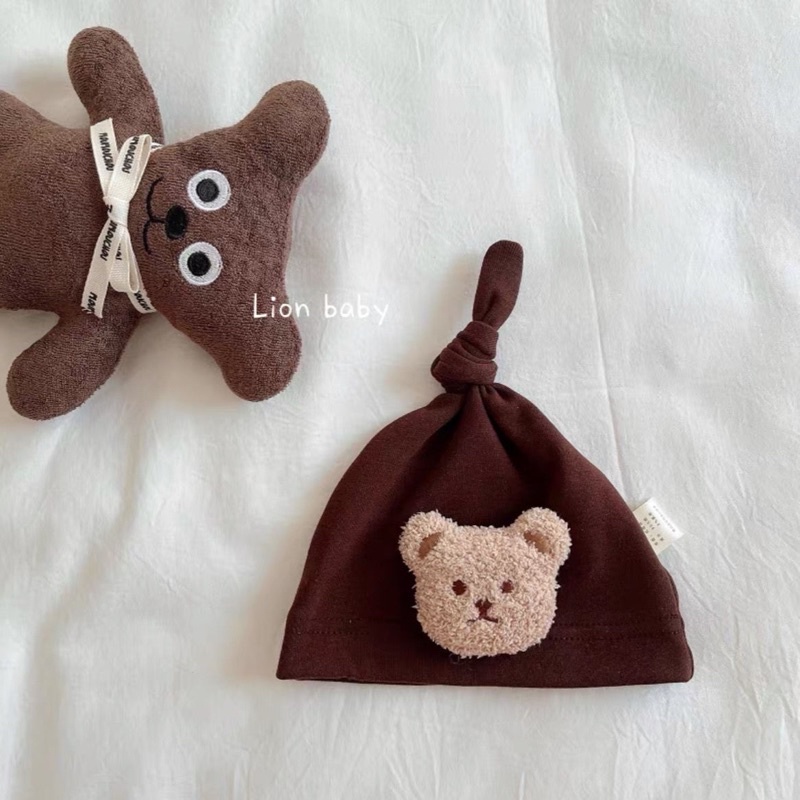 Mũ củ tỏi gấu nâu cho bé 0-12m