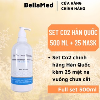 Mặt nạ thải độc Co2 DJ carbon 500ml và 25 mặt nạ giấy chính hãng hàn quốc