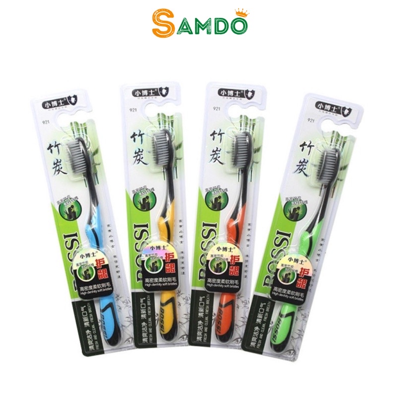 Bàn chải đánh răng Bossi 921 Hàn Quốc - Bàn chải than tre hoạt tính