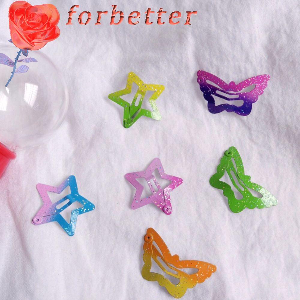 Set 12 kẹp tóc hình ngôi sao/bươm bướm dễ thương dành cho bé gái