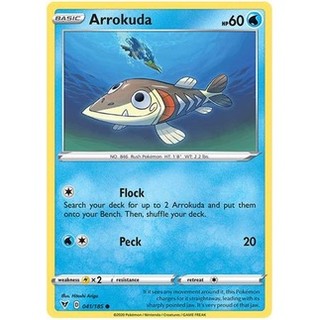 Thẻ bài pokemon arrokuda - 041/185 - common