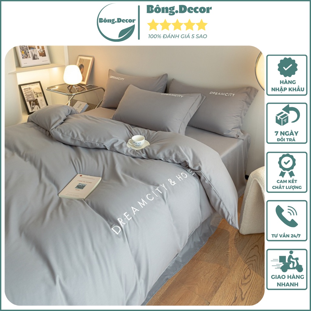 Bộ chăn ga gối cotton tici mẫu mới nhập khẩu cao cấp, ga giường cotton mềm mịn dày dặn thoáng khí miễn phí bo chun