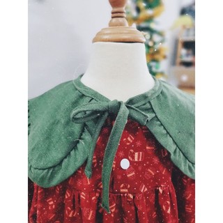 Đầm Noel cho bé gái màu đỏ xanh