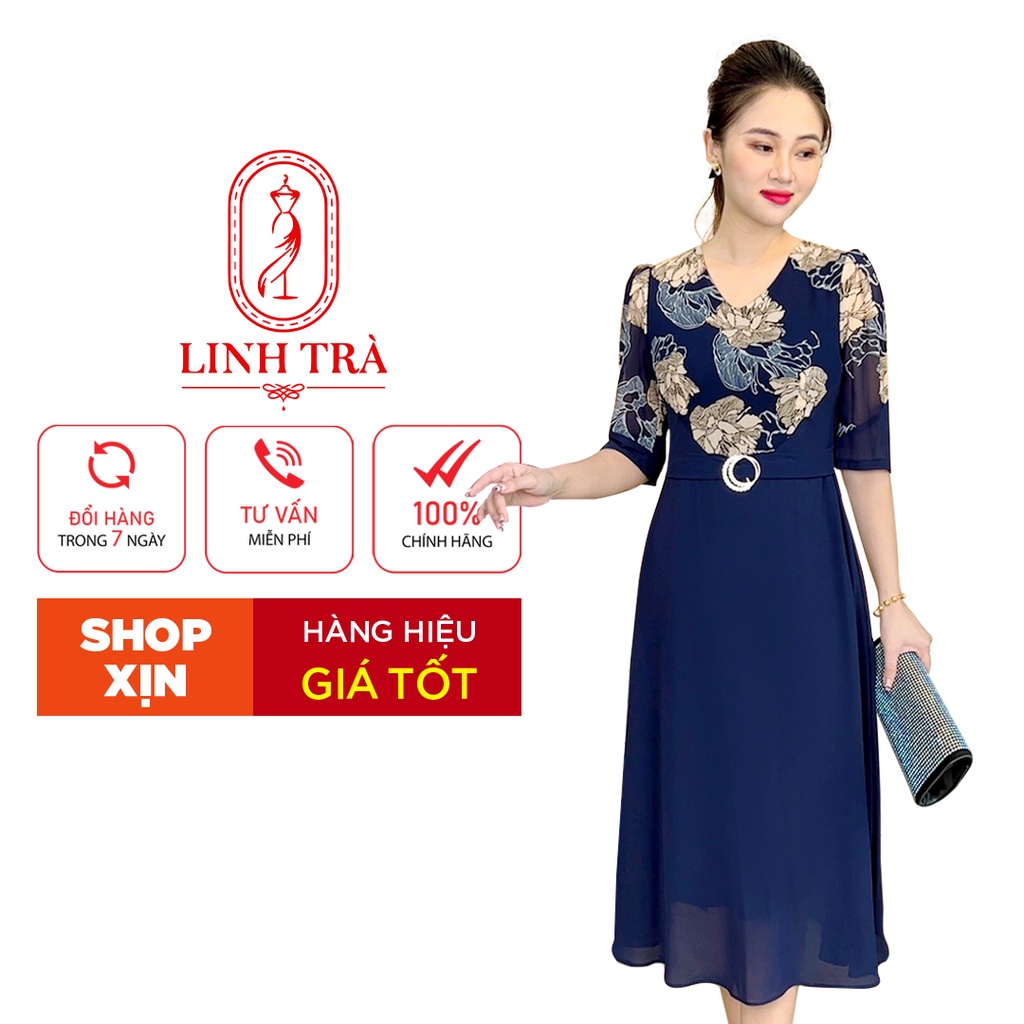 (TM 1120) Bigsize Màu Sắc Trẻ Trung Tươi Sáng Họa Tiết Sang Trọng Đi Làm Đi Tiệc Cho Mẹ U50