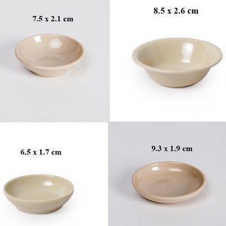 Chén đựng nước chấm, gia vị tròn nhựa Melamine màu Nâu