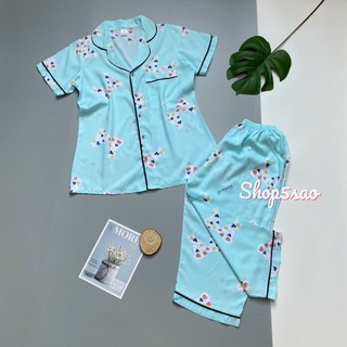 Đồ bộ pijama tole nữ quần lửng shop5sao