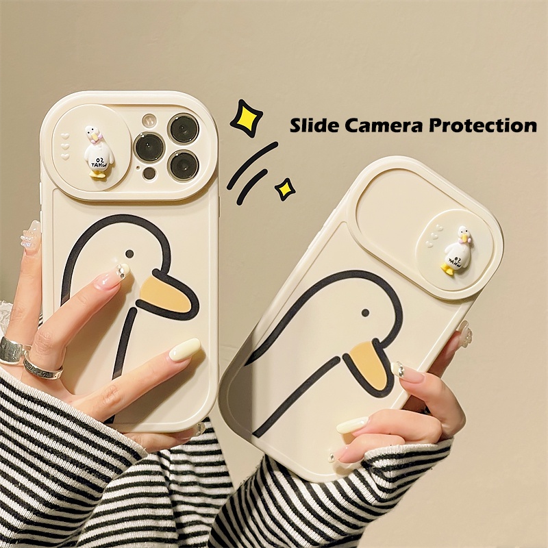Ốp Điện Thoại Hình Ngỗng 3D Dễ Thương Chống Sốc Cho iPhone 14 13 12 11 Pro Max XS XR X