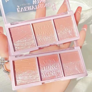 Phấn má 3 ô hồng cam everything wings hiệu ứng tự nhiên lila phanmaever29