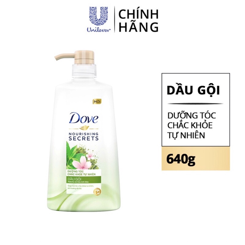 DẦU GỘI & XẢ DOVE MATCHA VÀ HOA ANH ĐÀO GIÚP TÓC CHẮC KHOẺ TỰ NHIÊN 640g