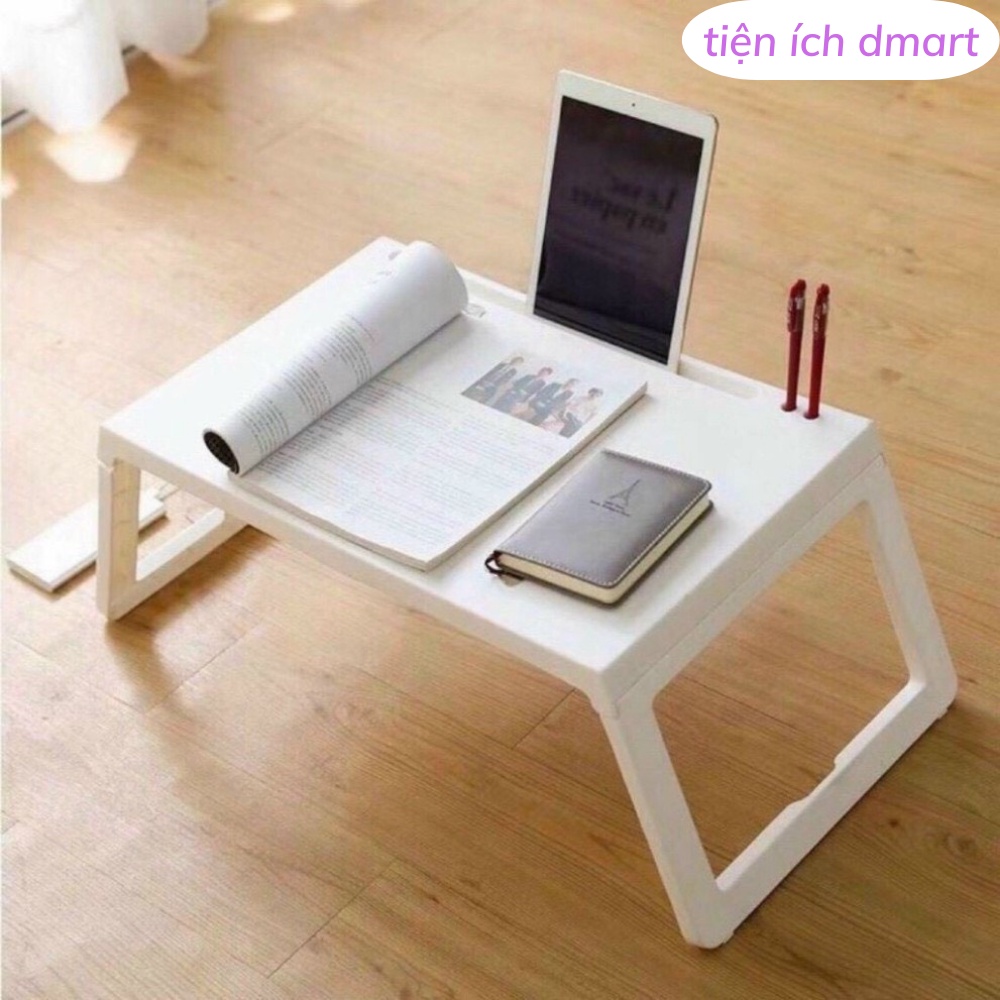 bàn học gấp gọn nhựa Việt Nhật cao cấp có khe cắm ipad , iphone tiện ích