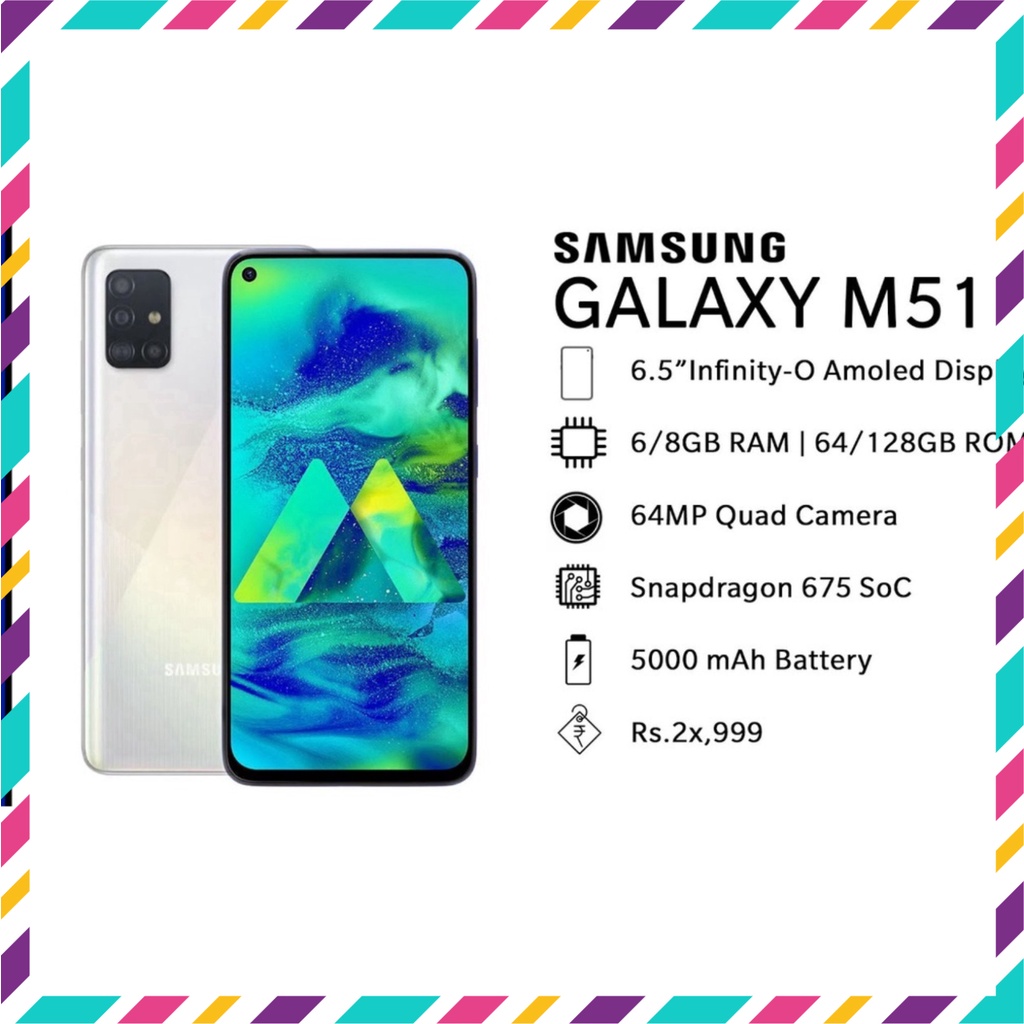 Điện thoại SAMSUNG GALAXY M51 - HÀNG chính hãng Nguyên SEAL FULLBOX bảo hành 12 tháng trên Toàn quốc