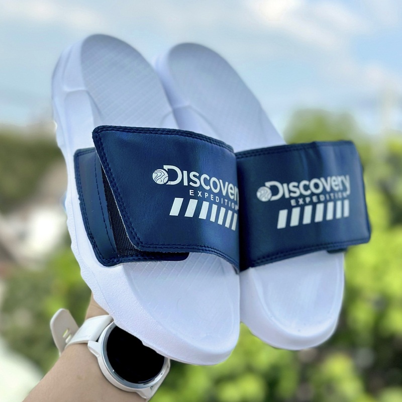 Dép 𝐃𝐈𝐒𝐂𝐎𝐕𝐄𝐑𝐘 ❤️FREESHIP + HỘP❤️ dép thể thao quai ngang nam nữ Discovery đế độn covernat 4cm có tem mác, bao bì đầy đủ