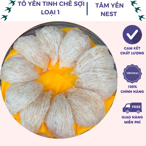 Tổ yến tinh chế sợi loại 1 ( 50gr - 100gr ) + 🎁 Tặng kèm 10gr ĐÔNG TRÙNG HẠ THẢO 🎁