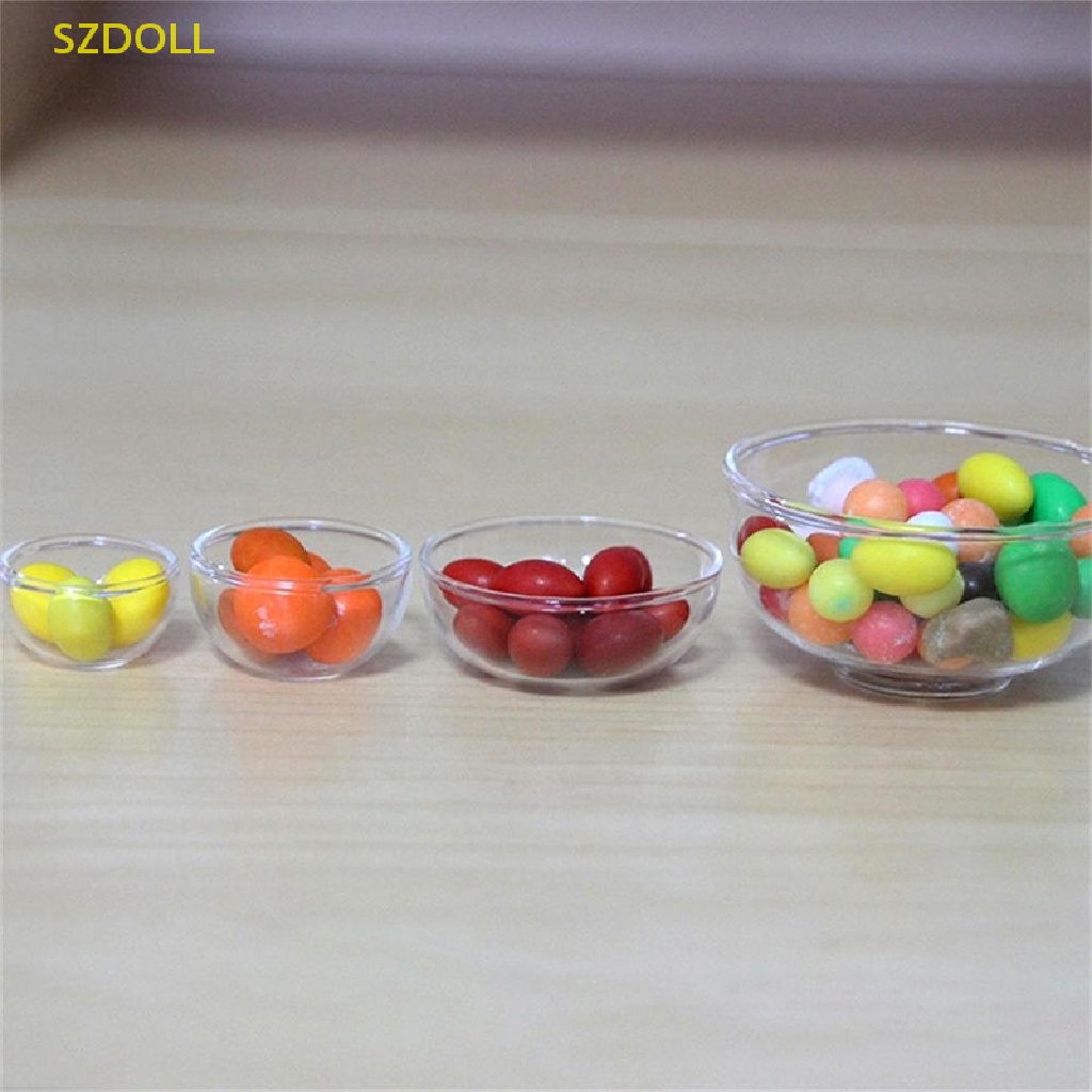 Tô Thủy Tinh Mini Đựng Trái Cây / Salad 1: 12 Trang Trí Nhà Búp Bê