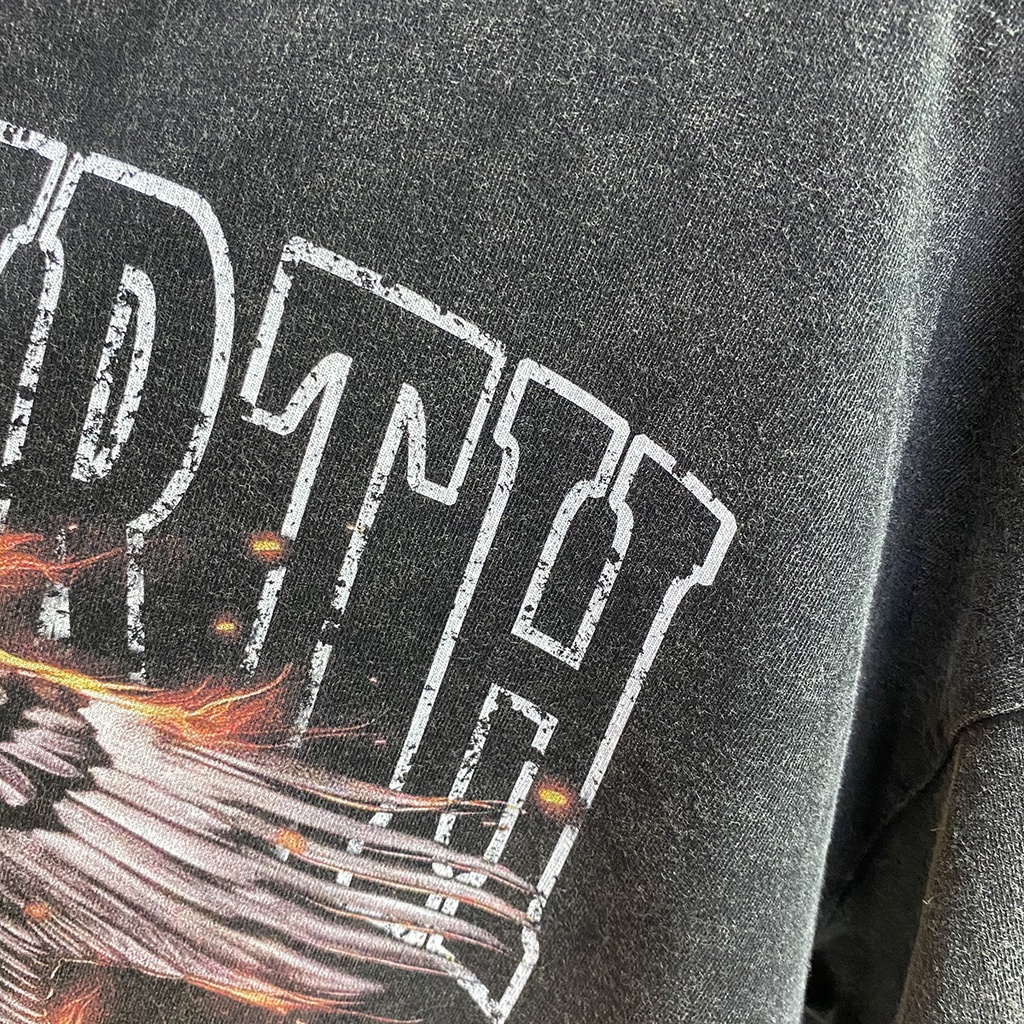 Áo Phông Loang Cổ Tròn Phối STICKER Bản Lớn Phong Cách Trẻ Trung Năng Động